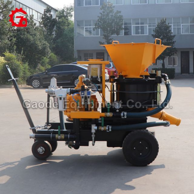 Gaodetec GSZ-10S 10m3/h air motor driven multifunctional rotor type shotcrete machine
